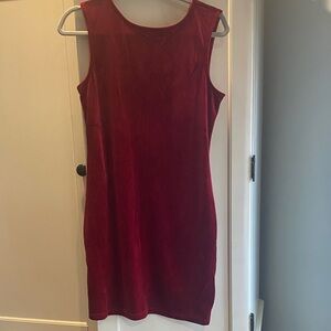 Steve Madden Rich Red Velvet Mini Dress